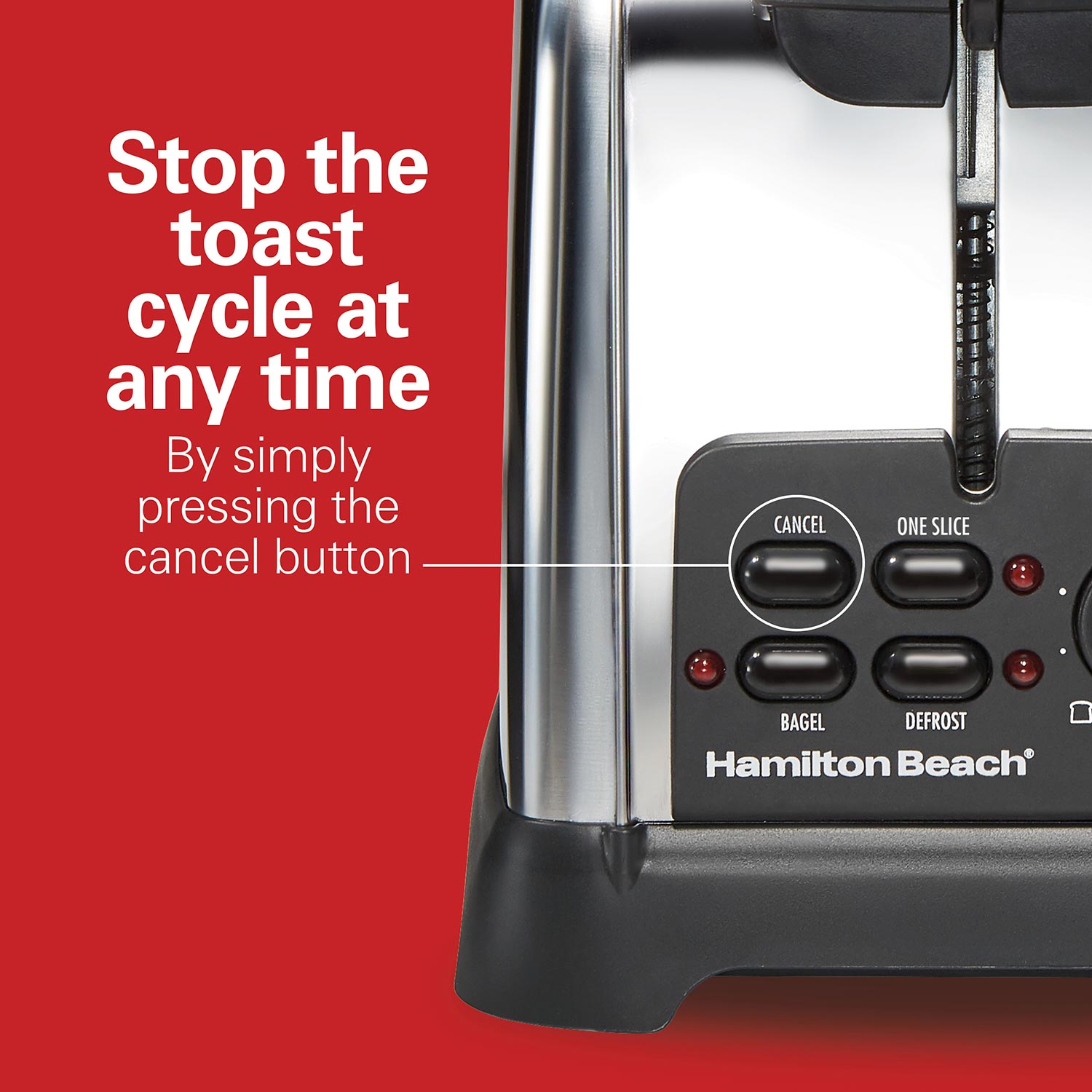 Hamilton Beach 4-Slice Classic Toaster with Sure-Toast Technology in  Stainless Steel and Black
