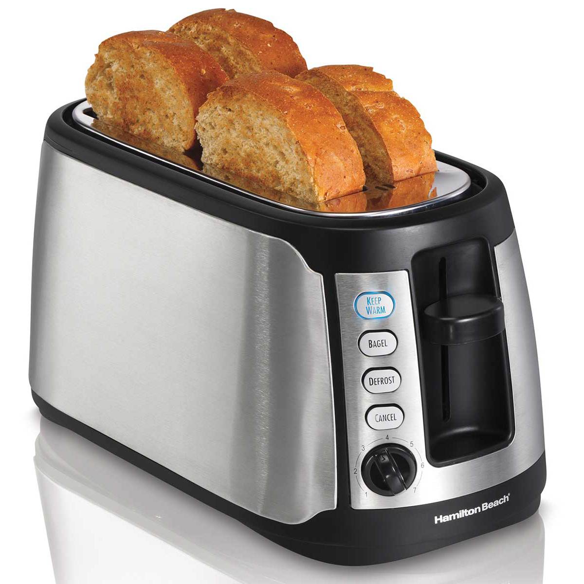 Keep Warm 4 Slice Long Slot Toaster (24810)