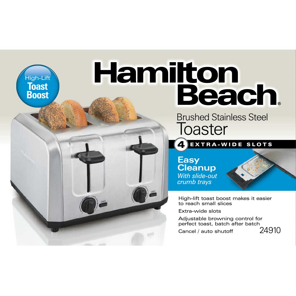 Hamilton Beach Brushed Stainless Steel 4-Slice Toaster (24910