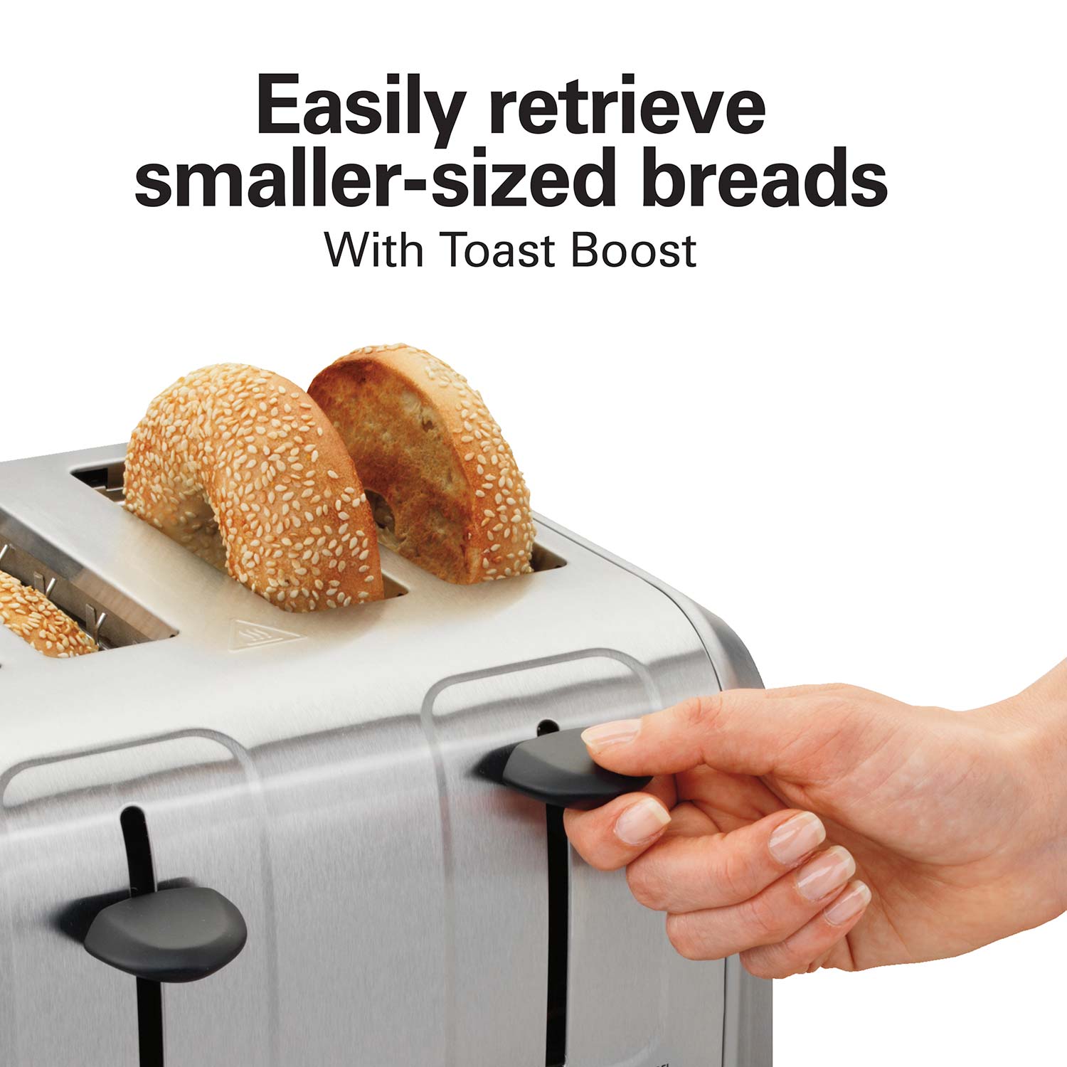 Hamilton Beach 4 Slice Toaster with Extra-Wide Slots, Bagel Setting, Toast  Boost, Slide-Out Crumb Tray, Auto-Shutoff & Cancel Button, Digital with