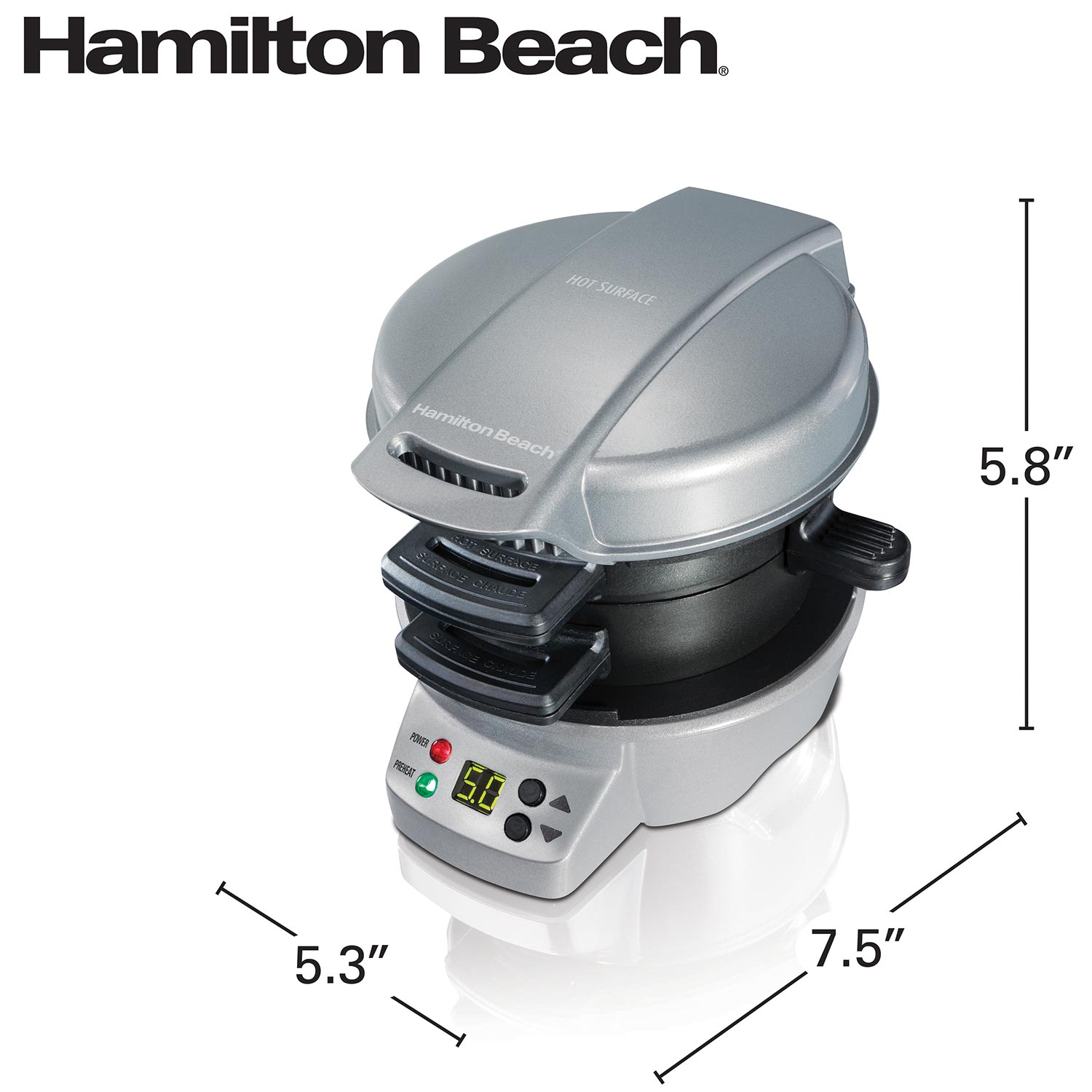 Hamilton Beach Breakfast Sandwich Maker with Timer - Dark Gray - 25478