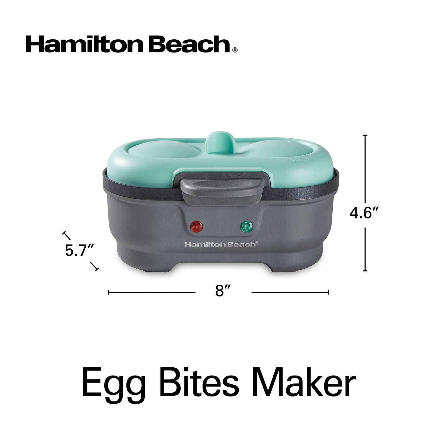 Hamilton Beach Egg Bites Maker &Egg Cooker,2 Egg Capacity, Mint, 25506  Brand New