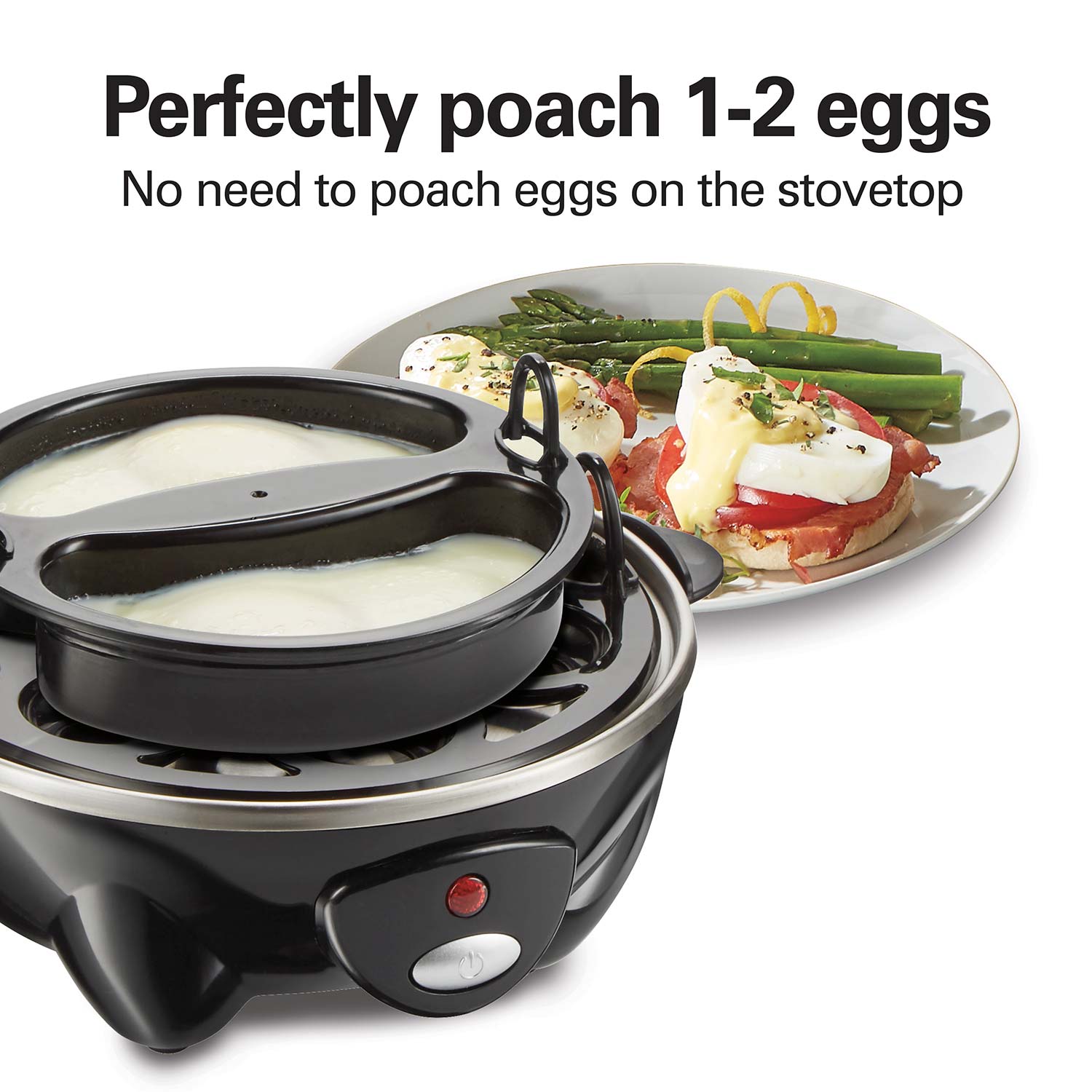 thumbnail image 2 of Hamilton Beach Egg Cooker Bundle - Egg Bite Maker & 3-in-1 Hard Boiler/Poacher/Omelet Maker (25510 + 25508) 2 of 11