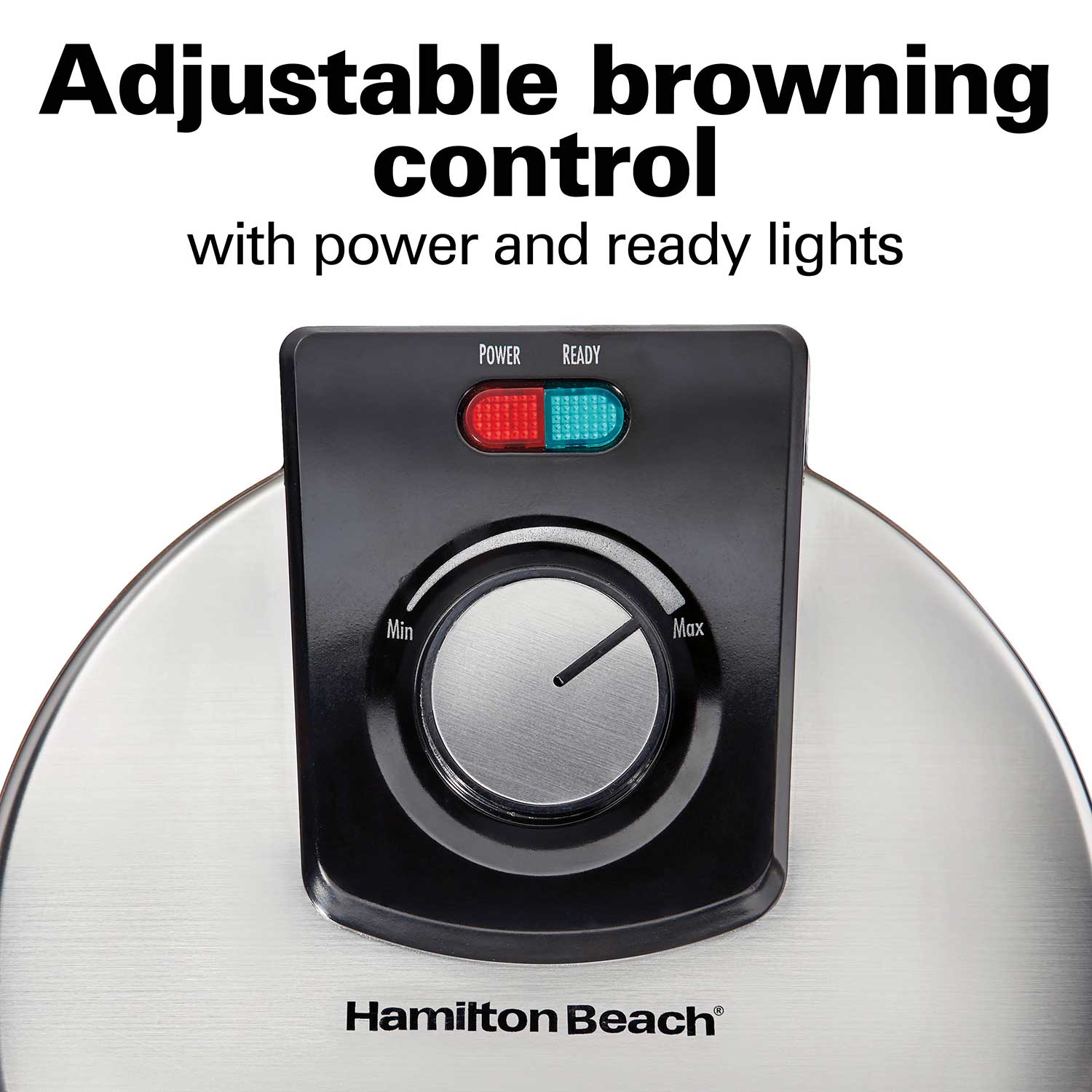 thumbnail image 2 of Gourmia Belgian Waffle Maker - Adjustable Browning Control With Nonstick Plates & Indicator Lights 2 of 11