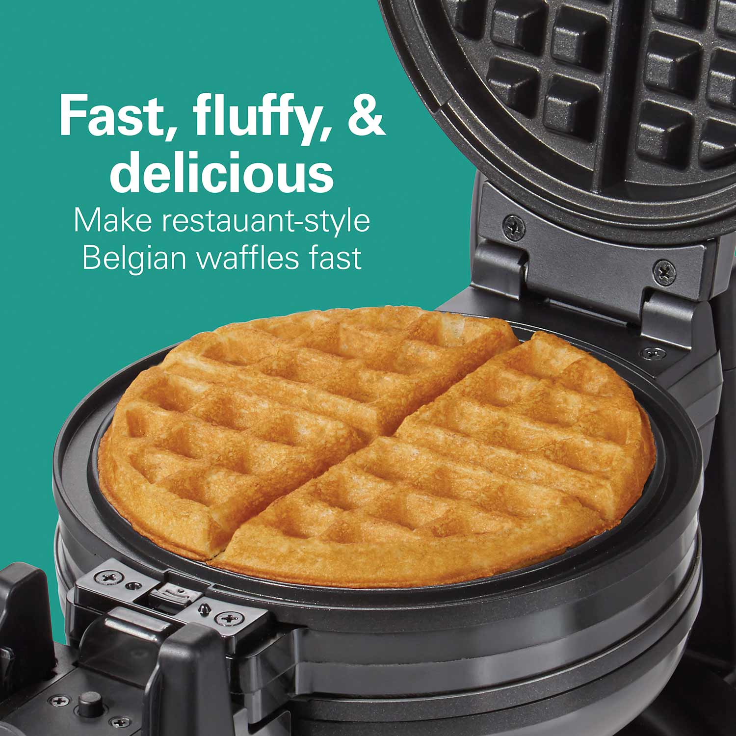 7-inch Belgian Waffle Maker - White