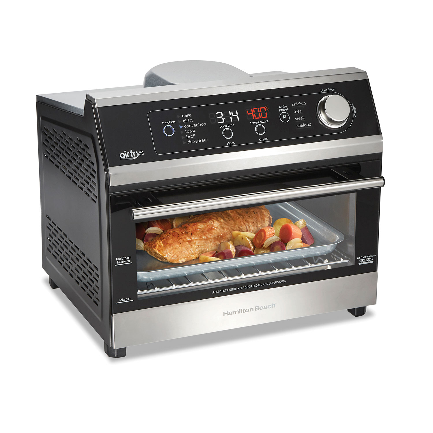 Hamilton Beach Digital Air Fryer Toaster Oven, 6 Slice Capacity
