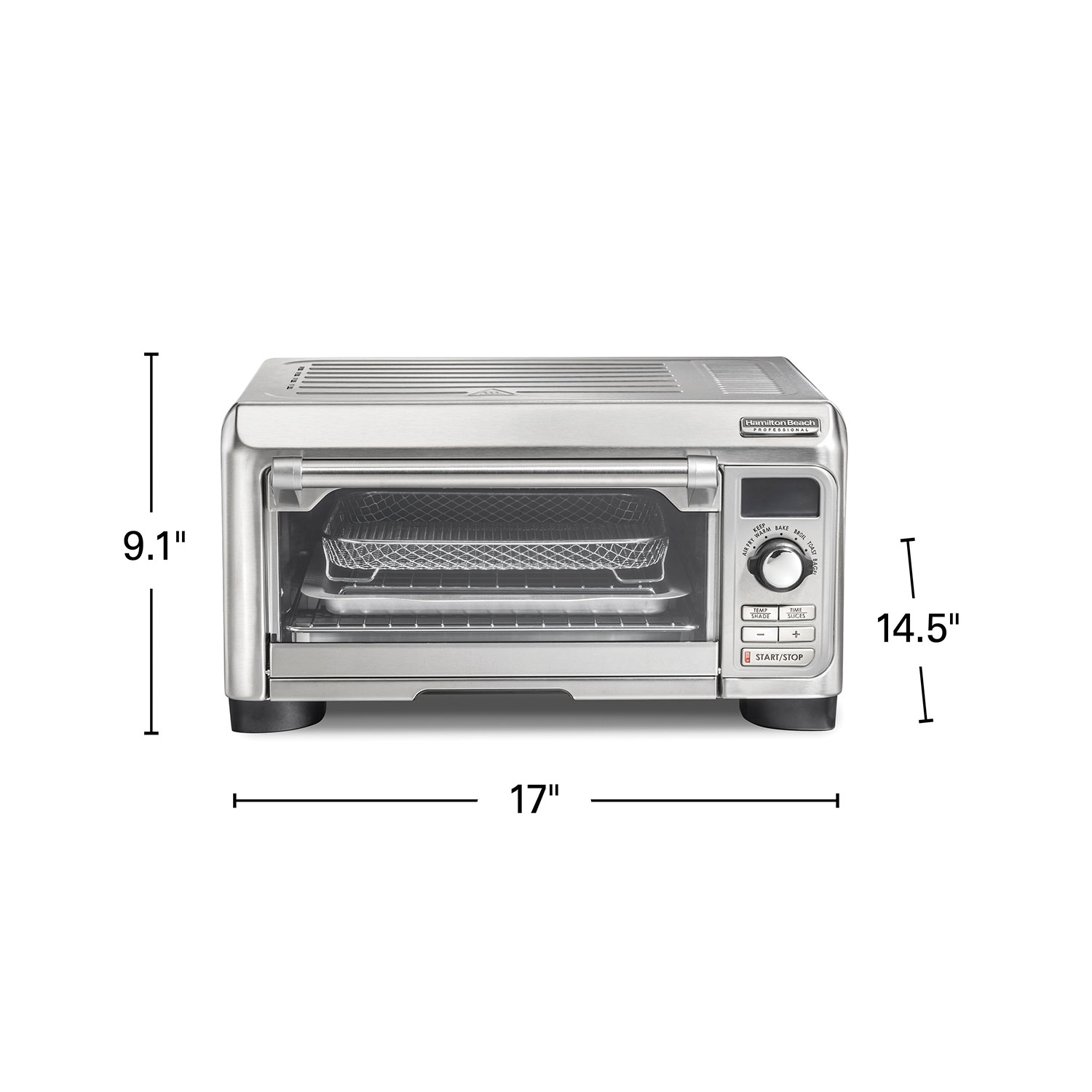 Hamilton Beach 31241 Professional Sure-Crisp Air Fry Digital Toaster Oven, Stainless Steel