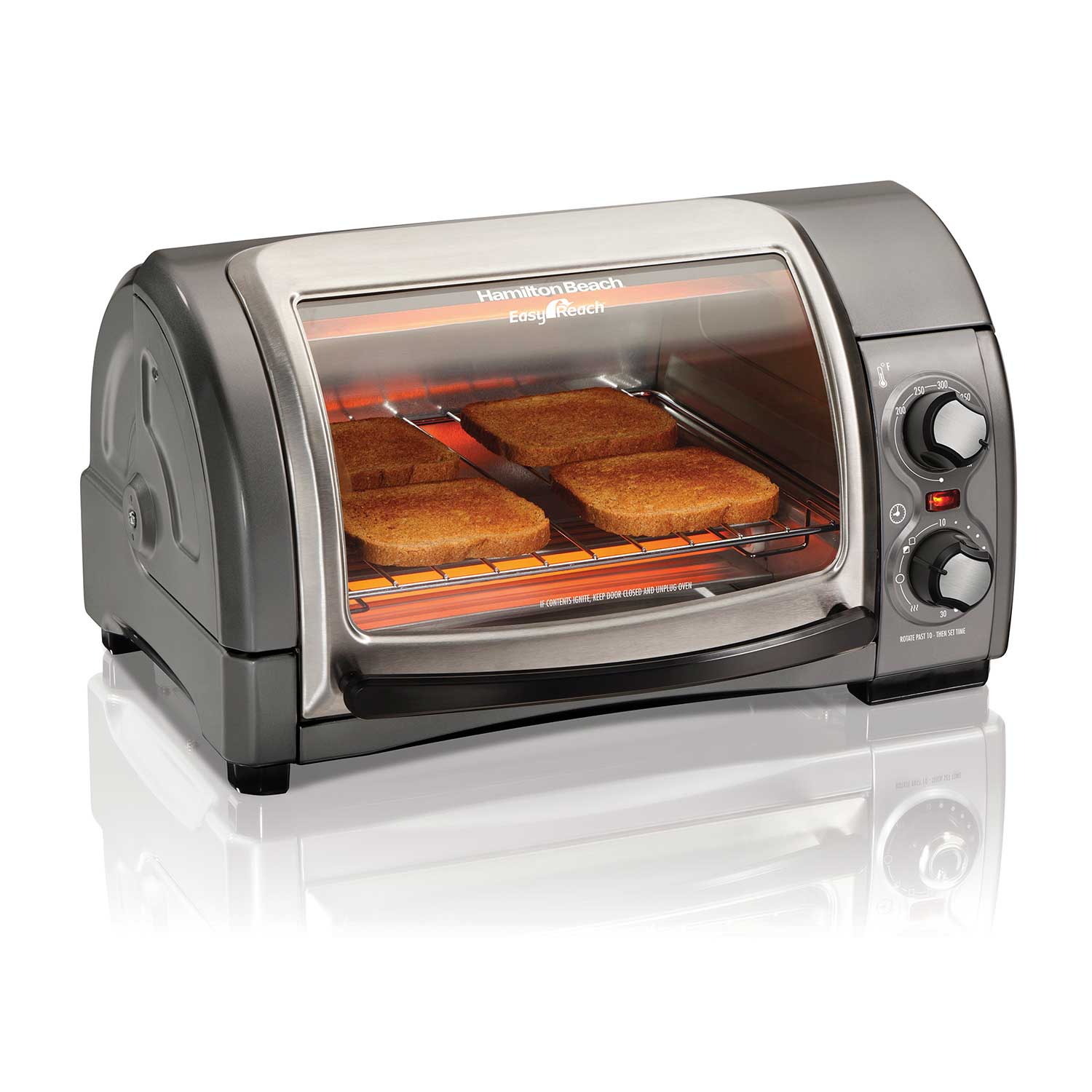 Easy Reach® 4 Slice Toaster Oven with Roll-Top Door (31344DA)