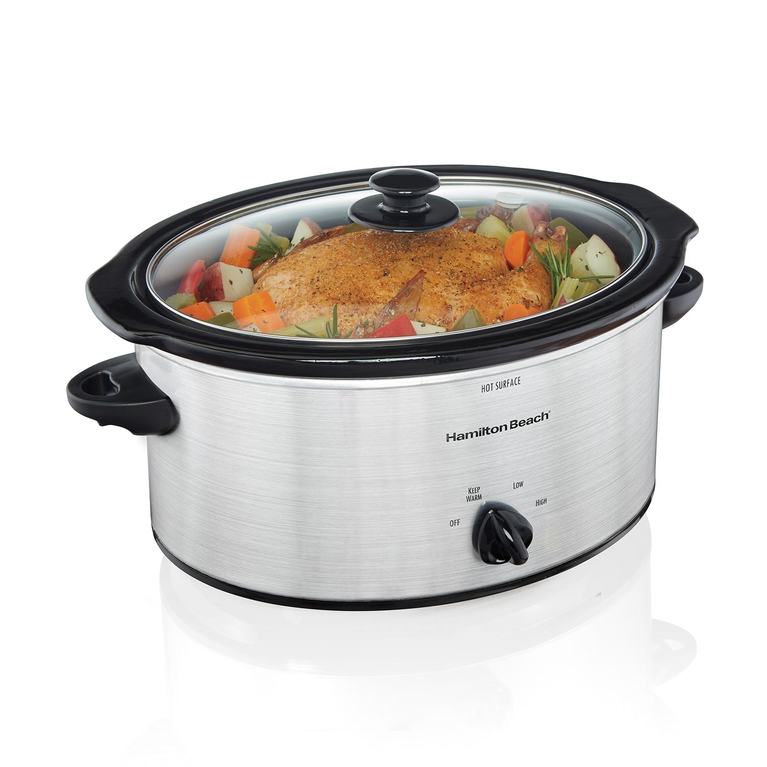 Hamilton Beach Stay or Go 5 Quart Slow Cooker with Clip-Tight Sealed Lid  and 4 Settings in the Slow Cookers department at