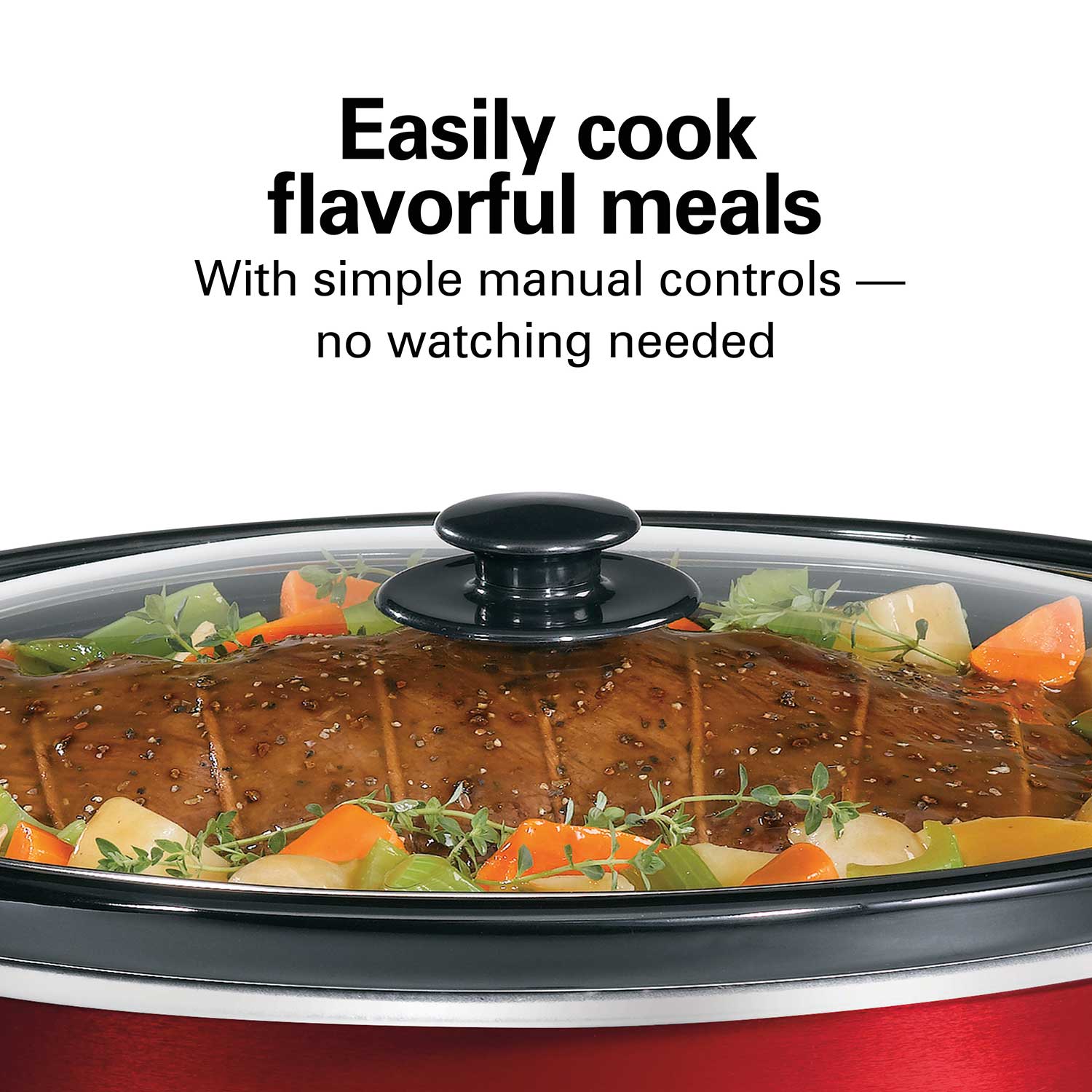 Hamilton Beach 8 Qt. Red Slow Cooker 33184 - The Home Depot