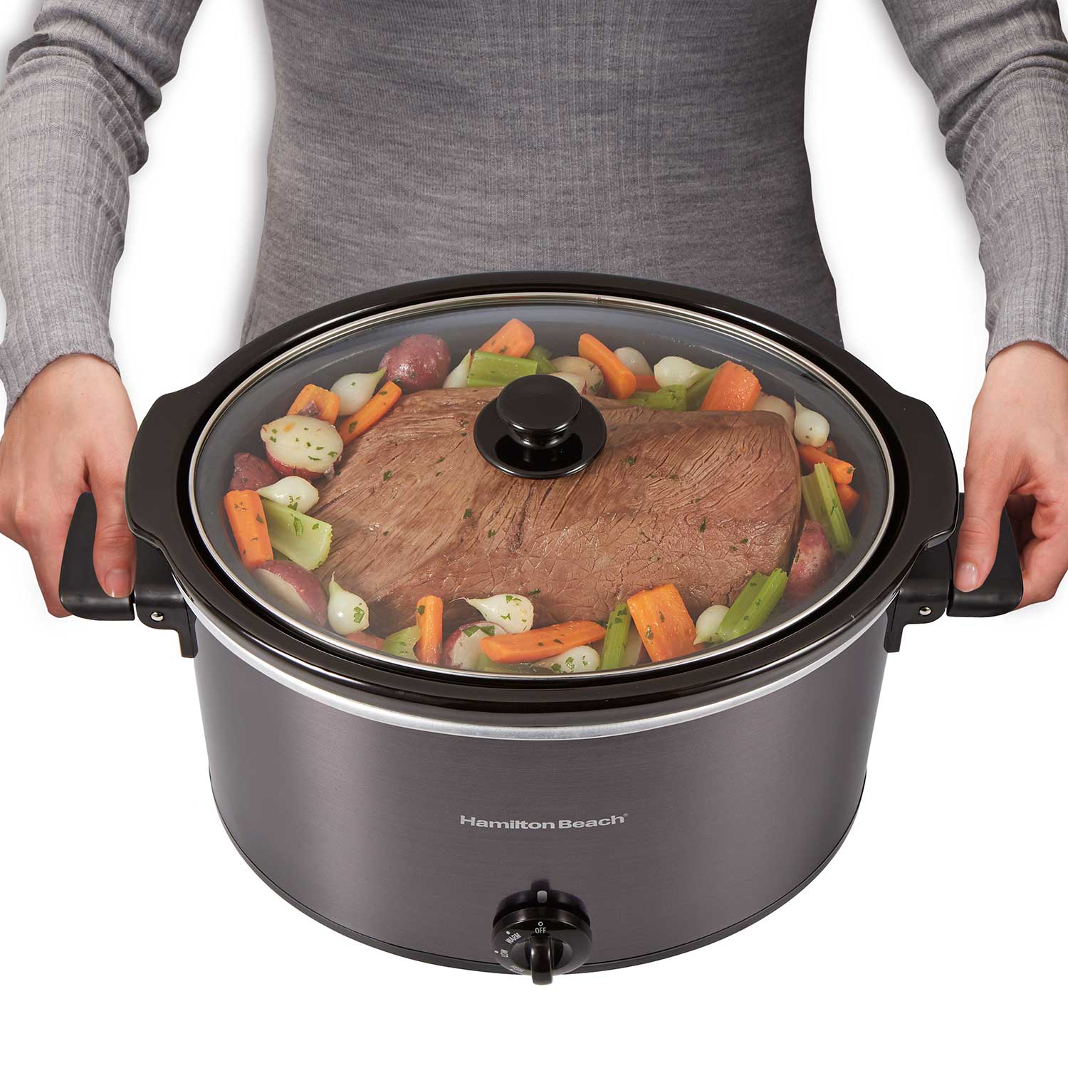 Hamilton Beach 33195 Extra-Large Stay or Go Slow Cooker, 10 Quart