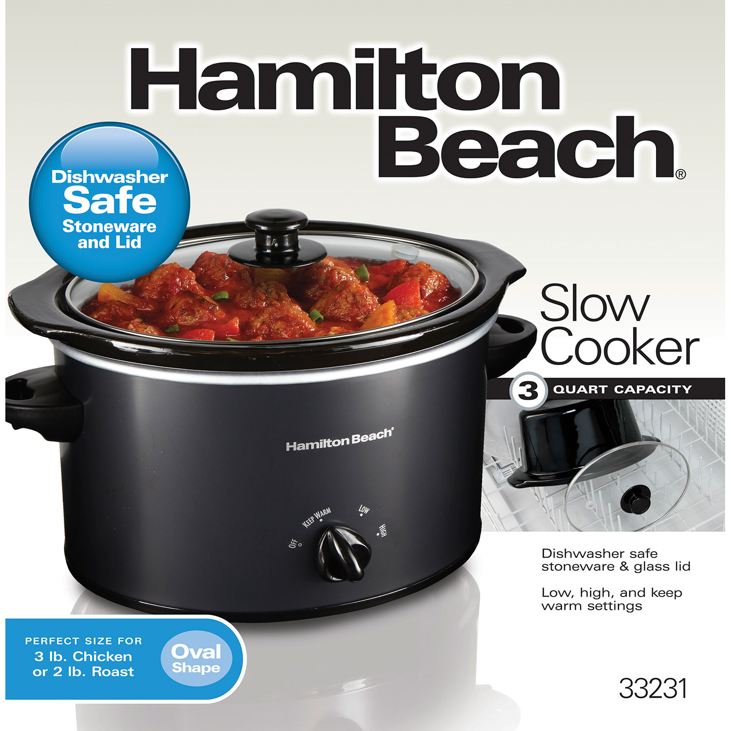 Hamilton Beach 3 Quart Slow Cooker - 33231