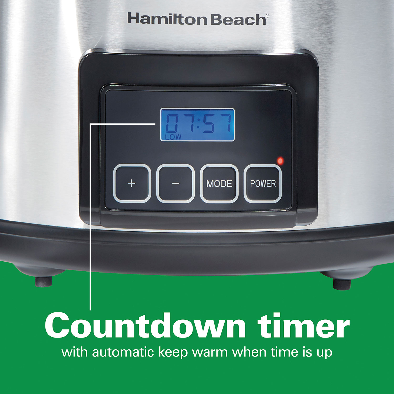 6qt Hamilton Beach Stay or Go programmable slow cooker