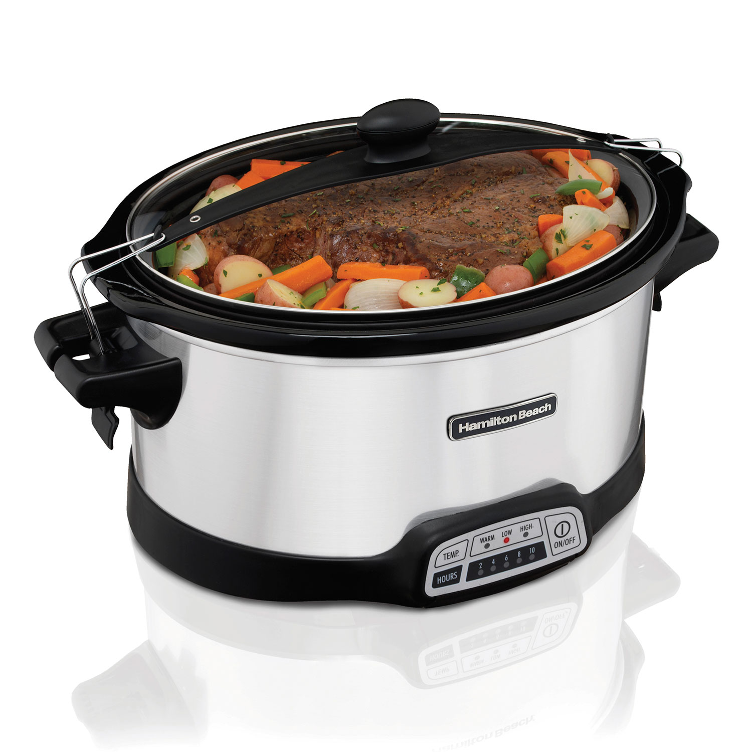 Hamilton Beach Stay or Go® Programmable Slow Cooker, Silver