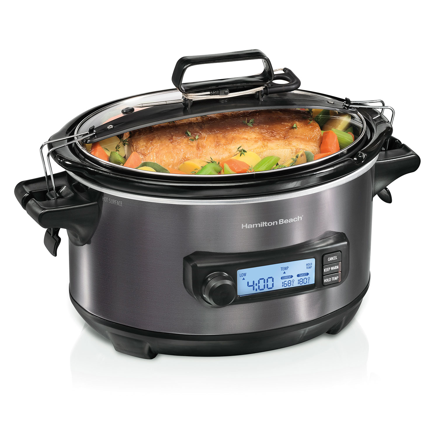 Crock-Pot Cook & Carry Programmable Smart Pot Slow Cooker - Black/Silver, 6  qt - Fry's Food Stores
