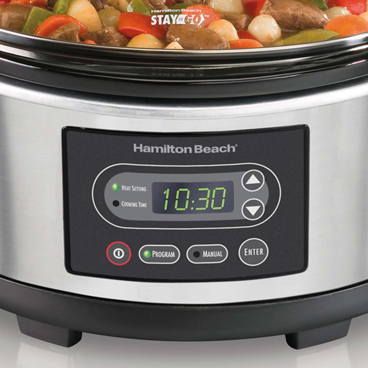 Hamilton Beach Stay Or Go 5 Qt. Programmable Slow Cooker, Cookers &  Steamers, Furniture & Appliances