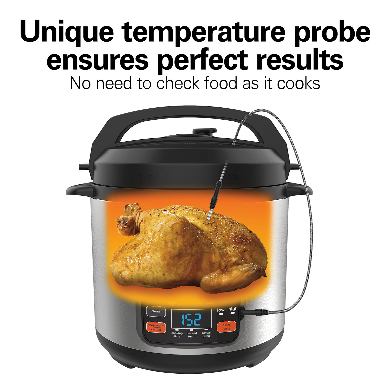 7-Quart Digital Slow Cooker With Temperature Probe + Precision