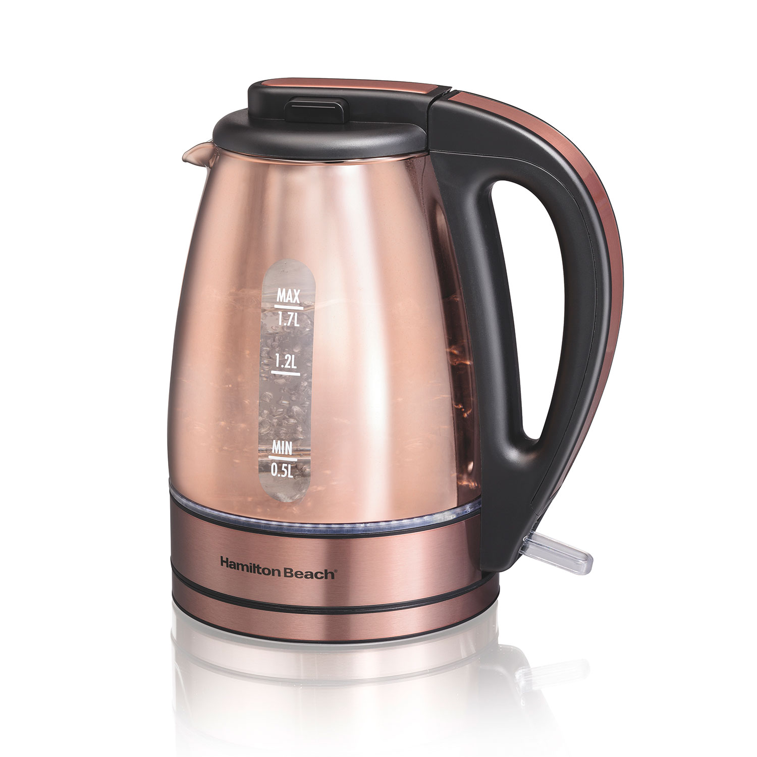 Hamilton Beach Recertified Glass & Stainless Steel with Copper Finish Kettle  - R40866