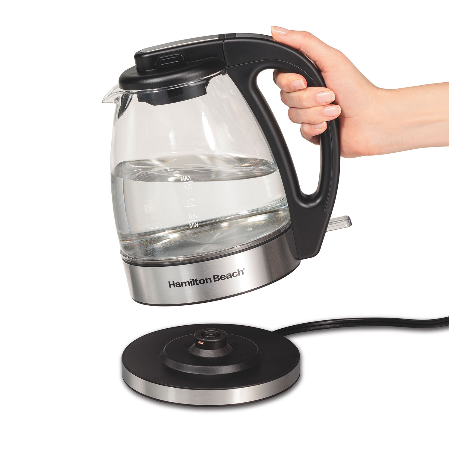 compact glass kettle