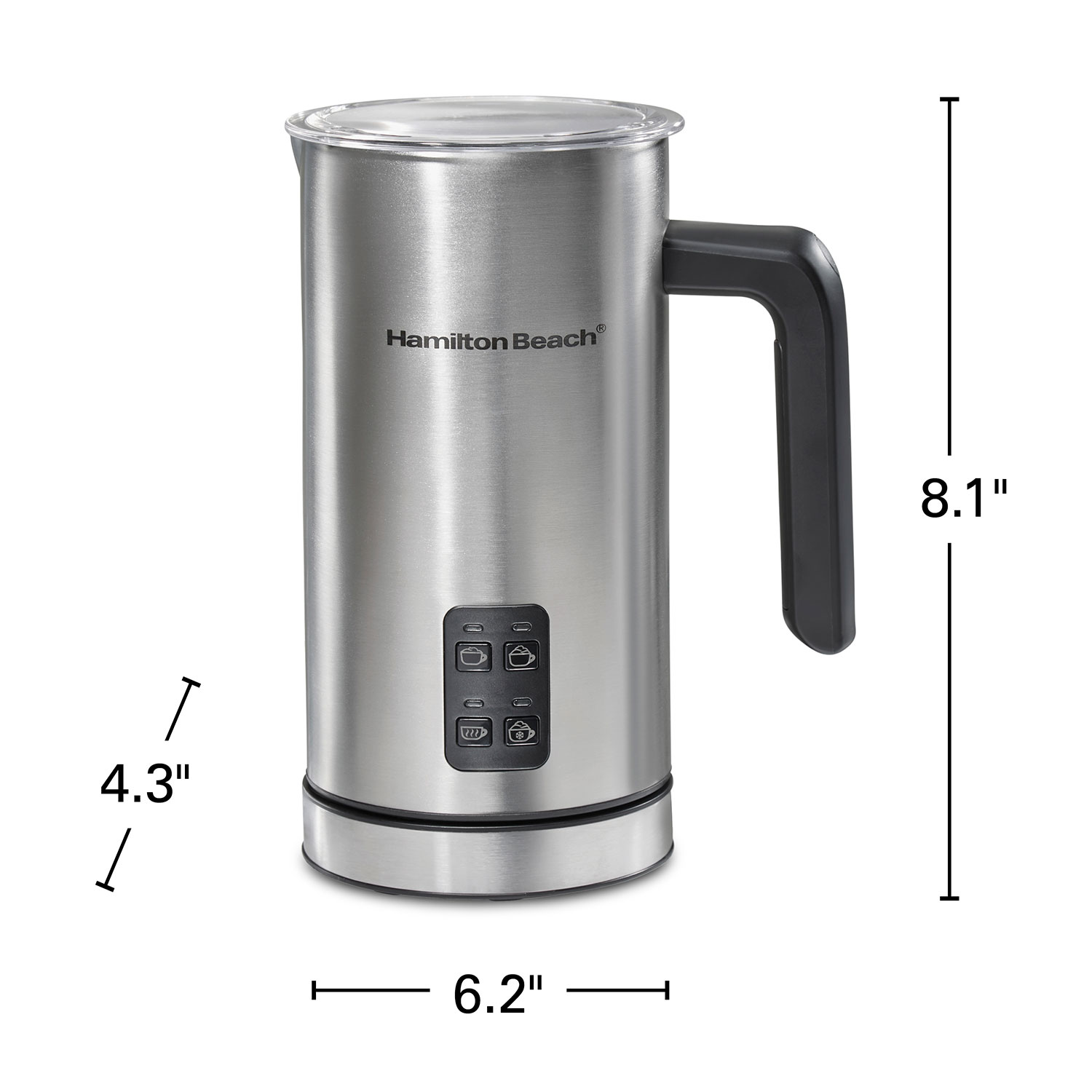 Hamilton Beach Milk Frother and Warmer, Stainless Steel - 43565C