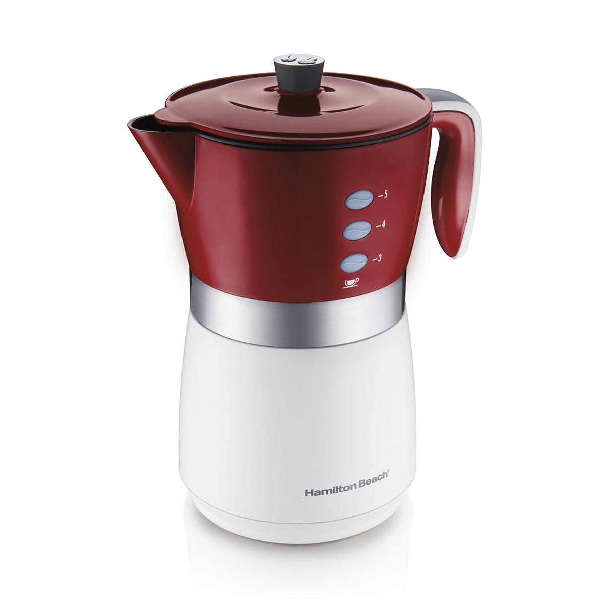 5-Cup Personal Coffee Maker, Red & White (43700)