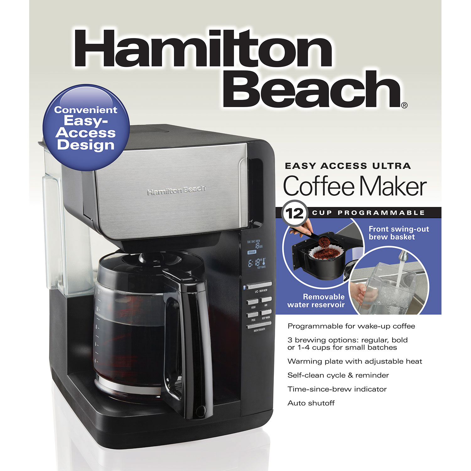 Hamilton Beach 12-Cup FrontFill™ Programmable Ultra Coffee ...
