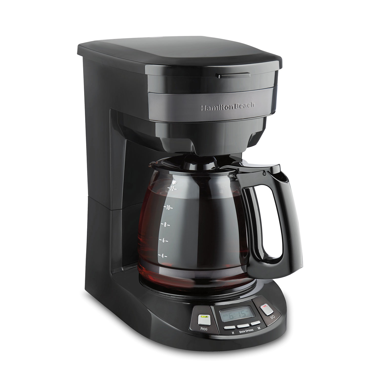 12 Cup Programmable Coffee Maker, Black and Stainless Steel (46293)