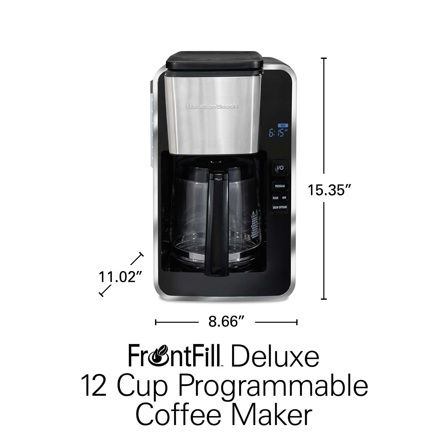 Hamilton Beach FrontFill™ Deluxe 12 Cup Programmable Coffee Maker