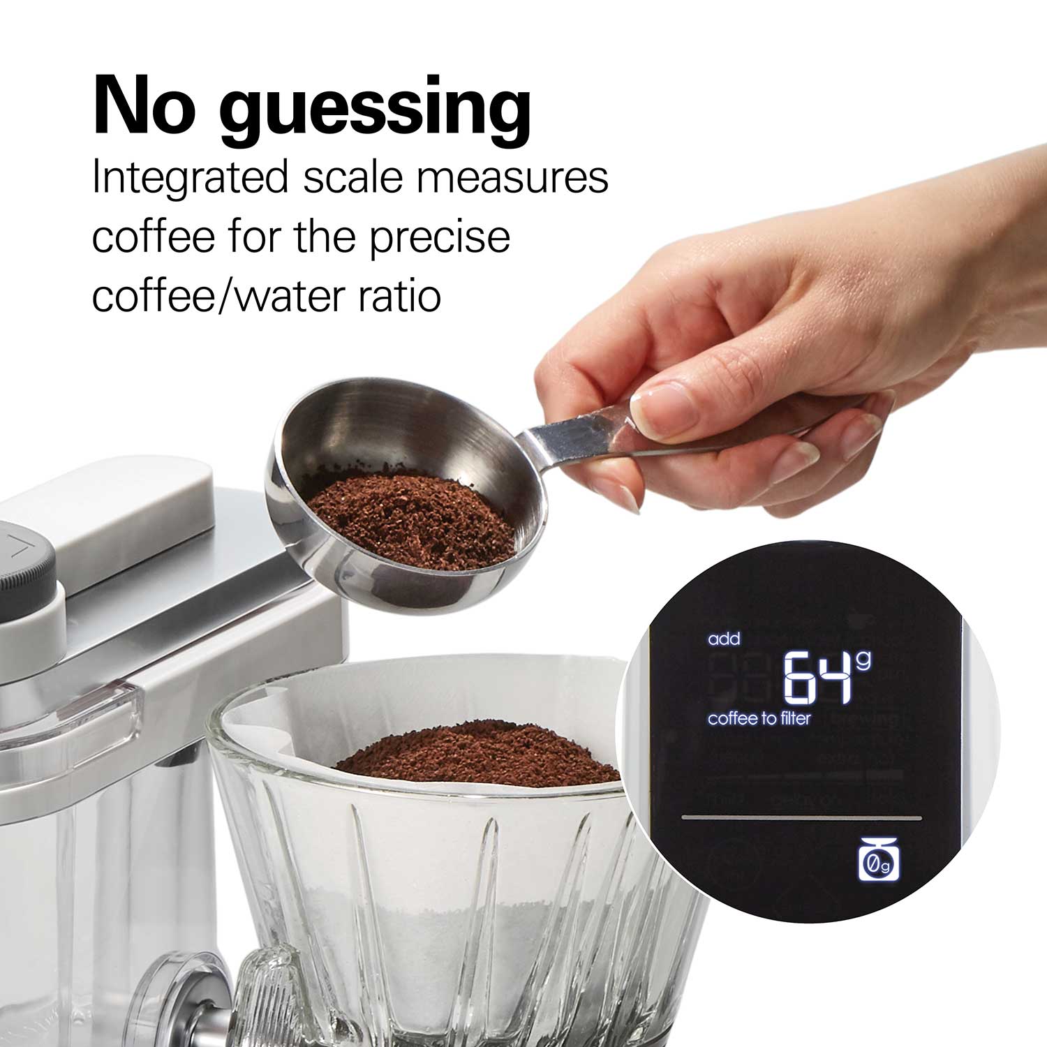 8 Cup Convenient Craft™ Automatic or Manual Pour-Over Coffee Brewer, White