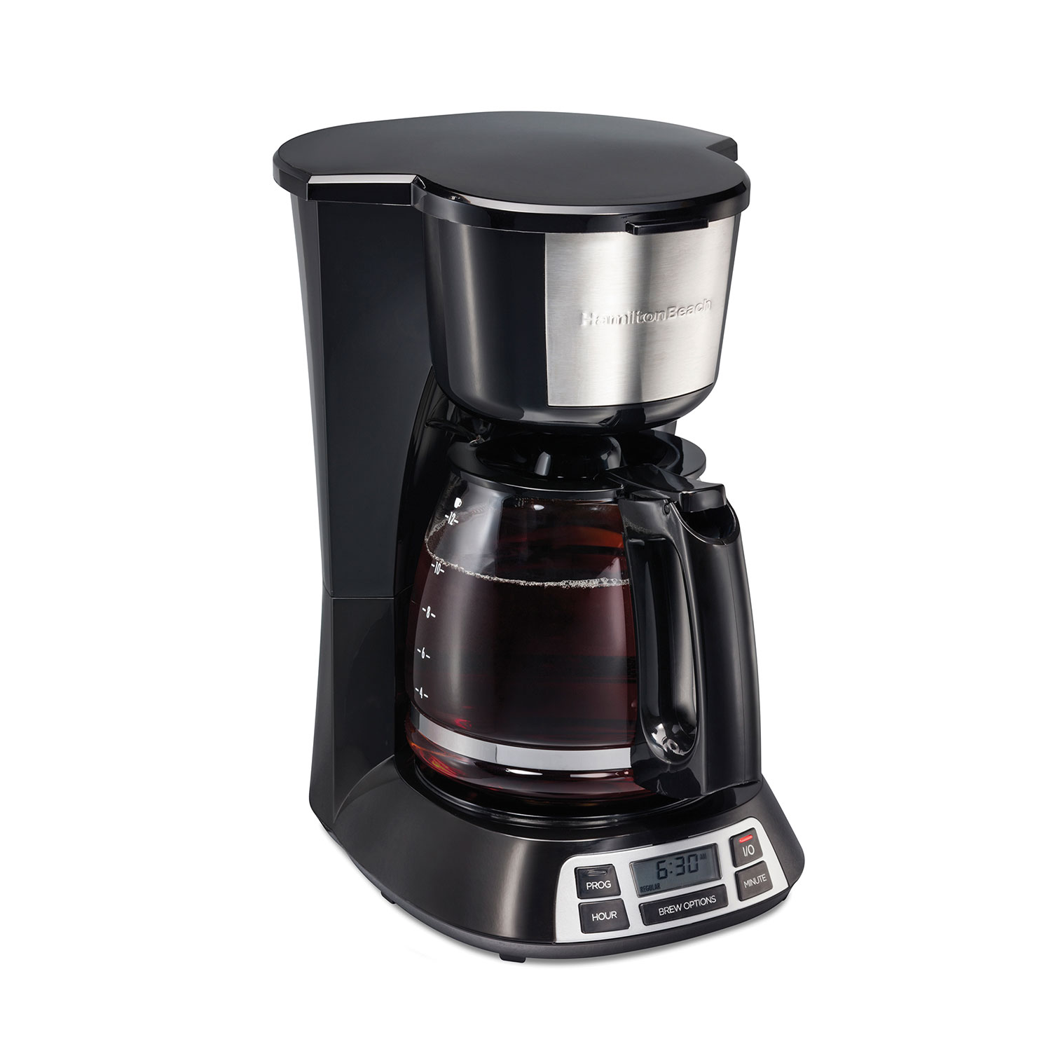 12 Cup Programmable Coffee Maker, Stainless Steel Accents (49630)