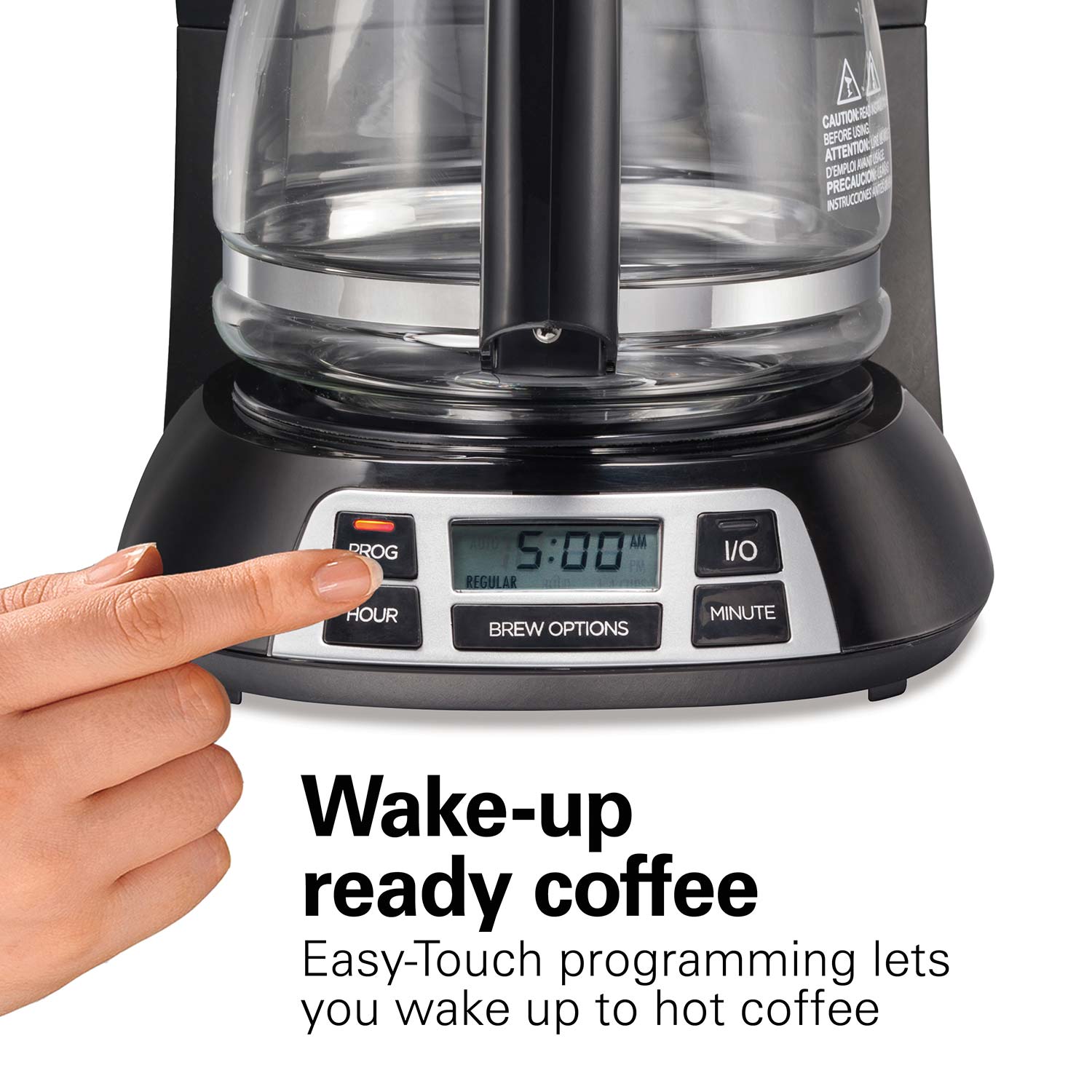 12 Cup Programmable Coffee Maker, Stainless Steel Accents - 49630 ...