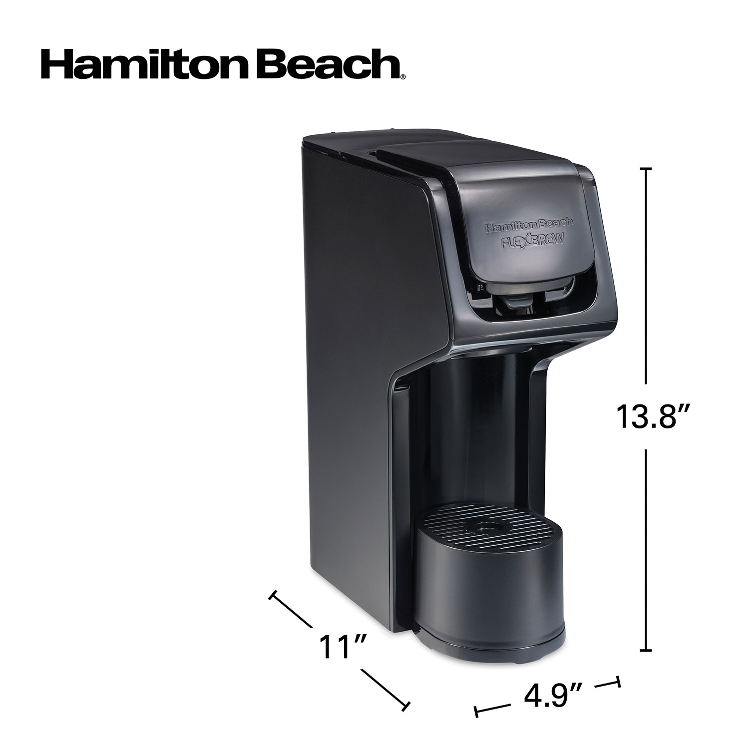 Hamilton Beach FlexBrew Single-Serve Plus Coffee Maker, Black