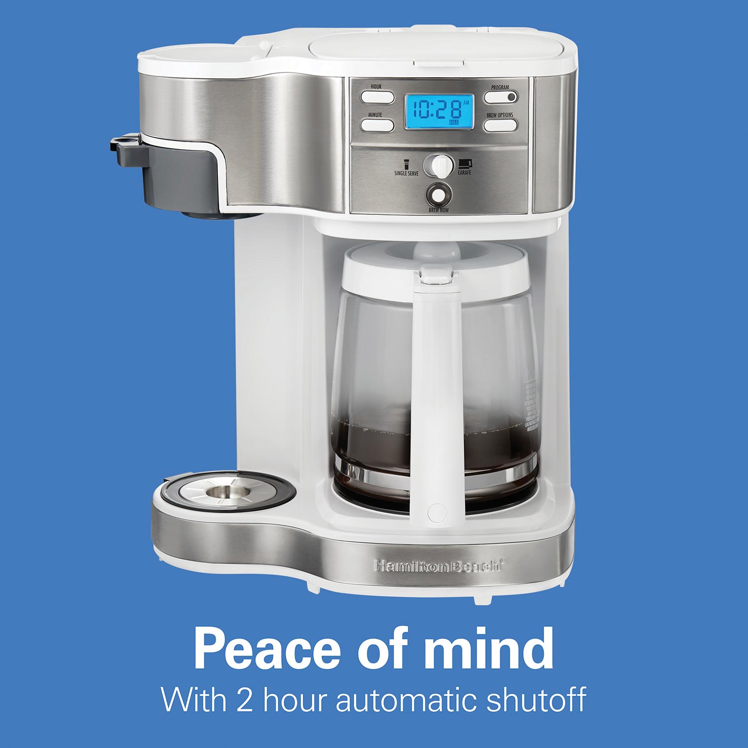 Hamilton Beach 12 Cup 2-Way Programmable Coffee Maker White
