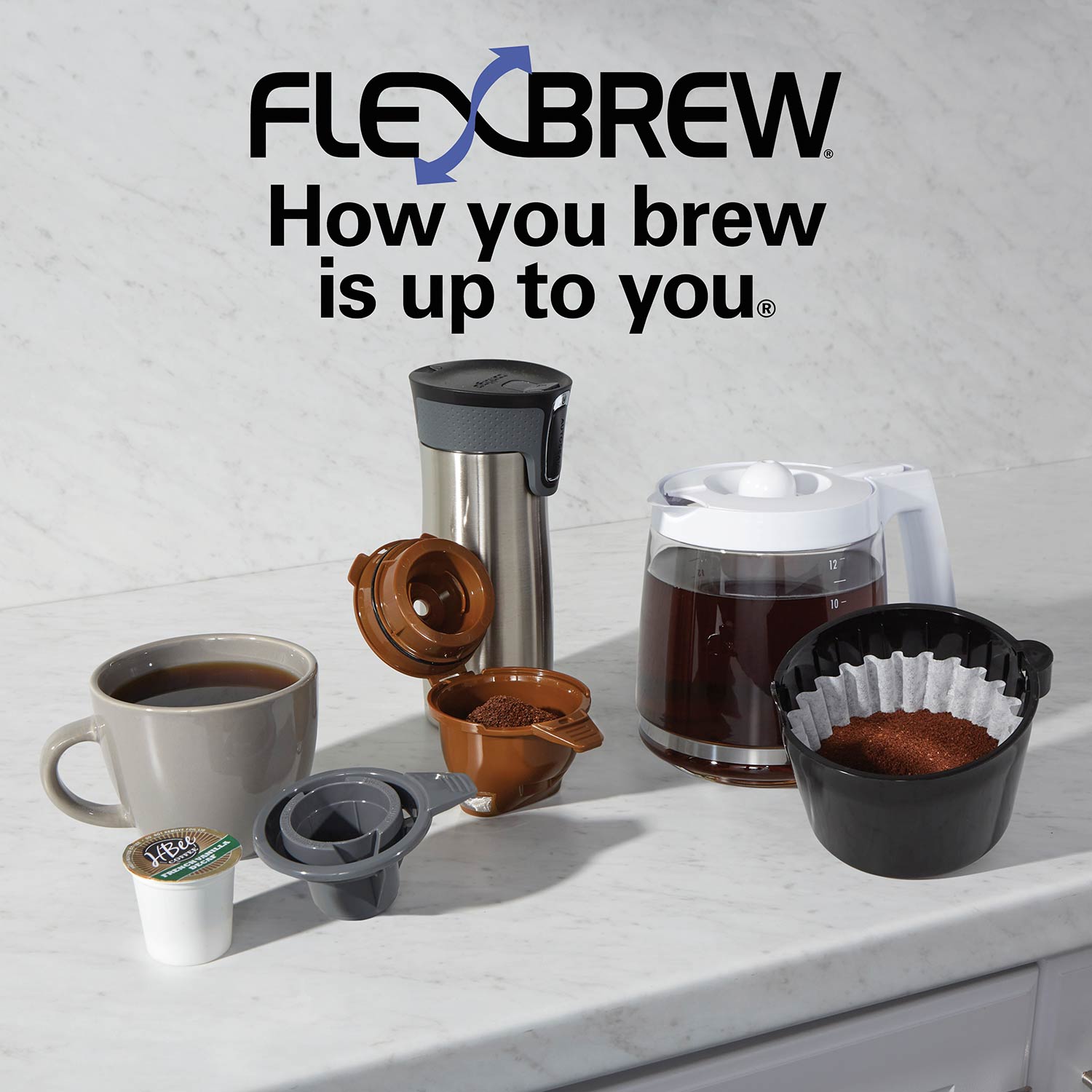 Hamilton Beach FlexBrew Trio Coffee Maker & Single-Serve K-Cup