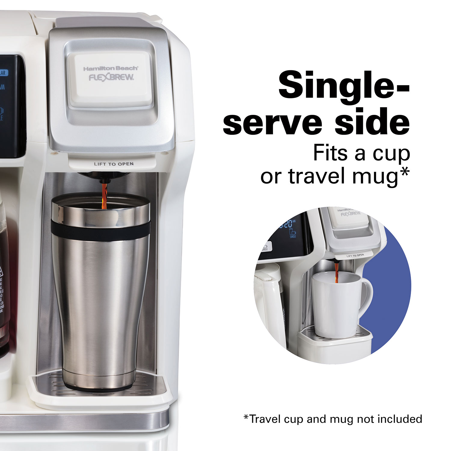 Hamilton Beach FlexBrew 2-Way Coffee Maker 49957 Full-Pot or Single Serve 
