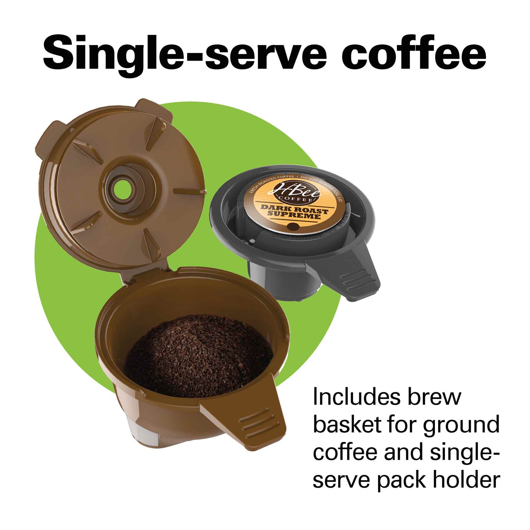 FlexBrew® Coffee Maker Single-Serve with Removable Water Reservoir, Black -  49975 | HamiltonBeach.com
