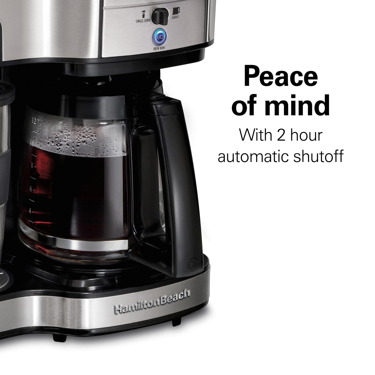 2-Way Coffee Maker, Single-Serve & 12 Cup Carafe, Stainless