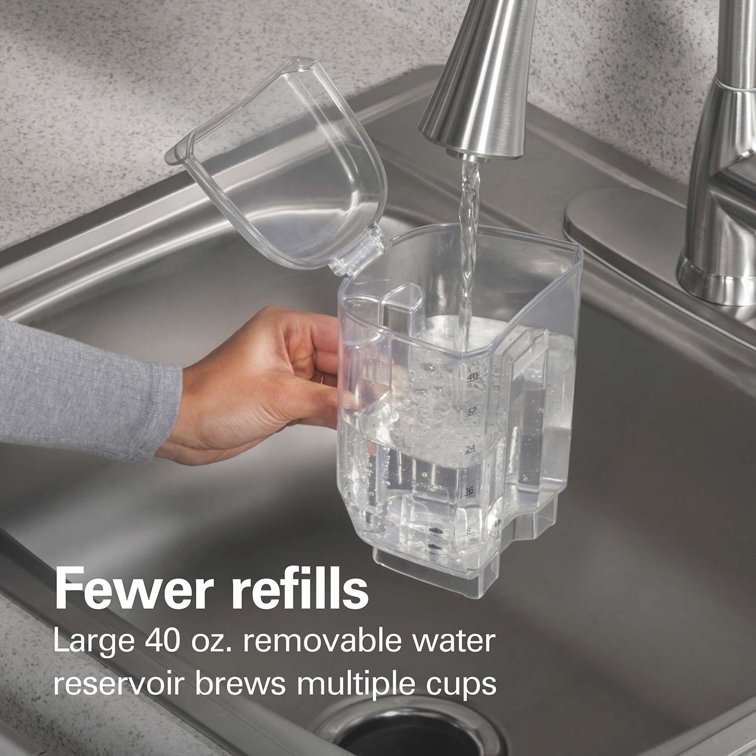 The Scoop® Single-Serve Coffee Maker with Removable Reservoir