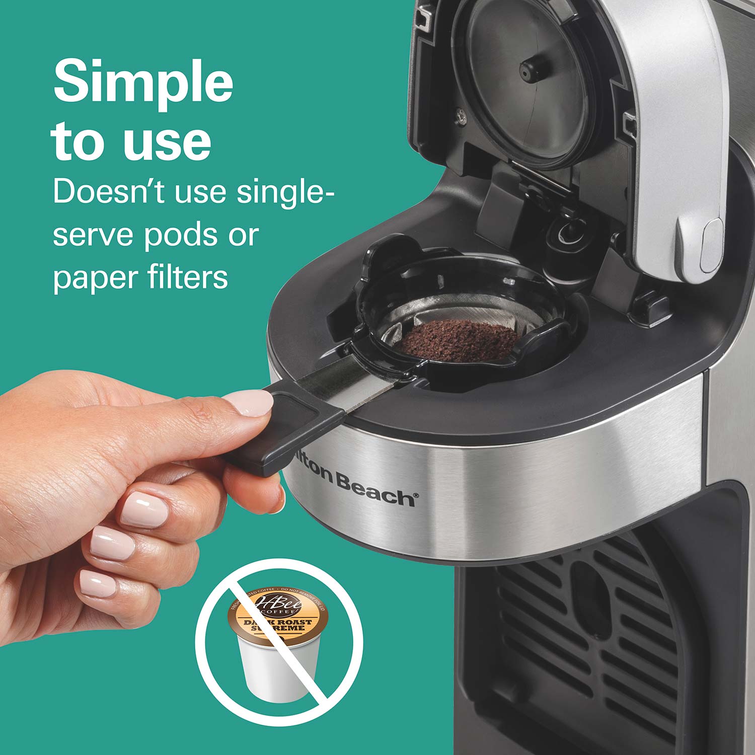 The Scoop® Single-Serve Coffee Maker with Removable Reservoir