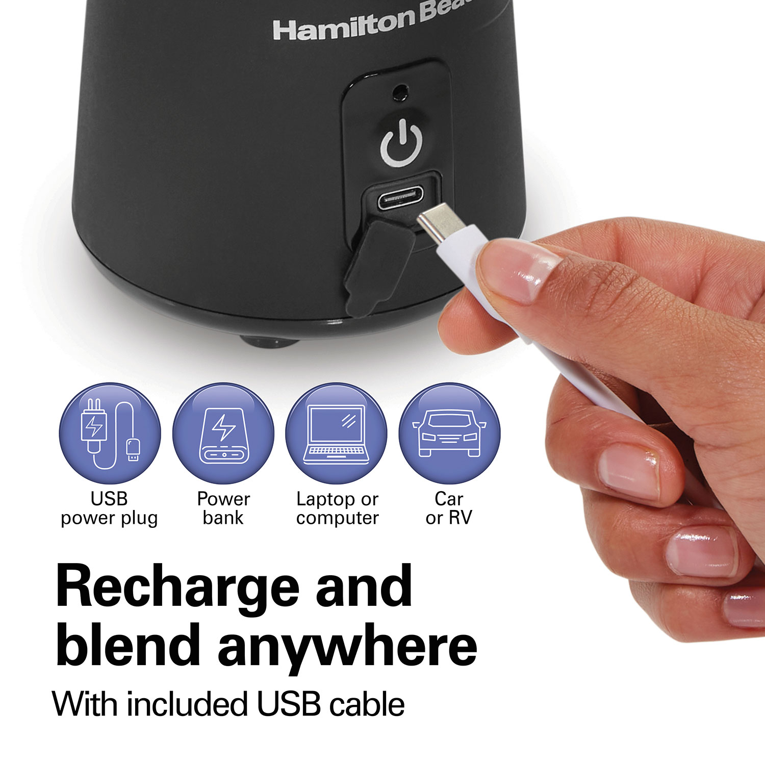 Hamilton Beach Blend Now™ Portable Cordless Blender