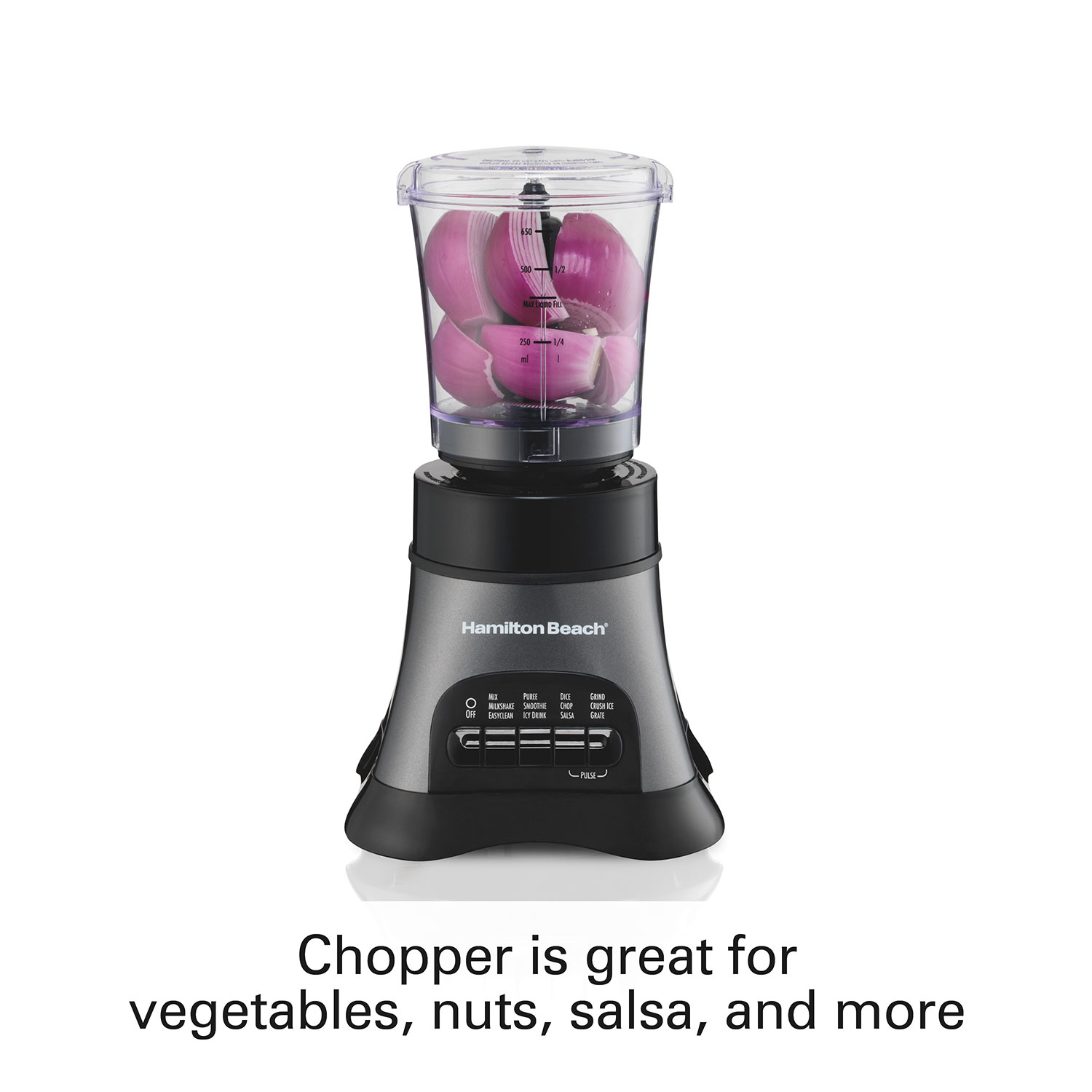 Hamilton Beach 2-in-1 Blender and Chopper Black-SS