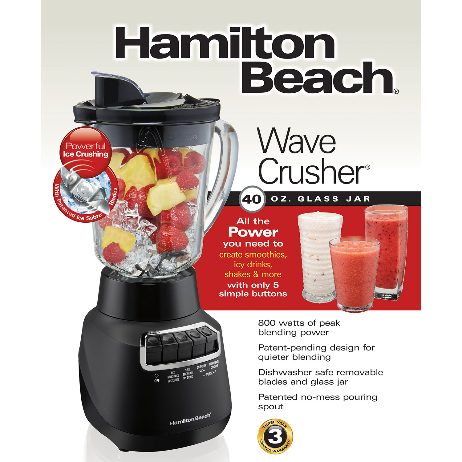Hamilton Beach Wave Crusher® Blender (58185)