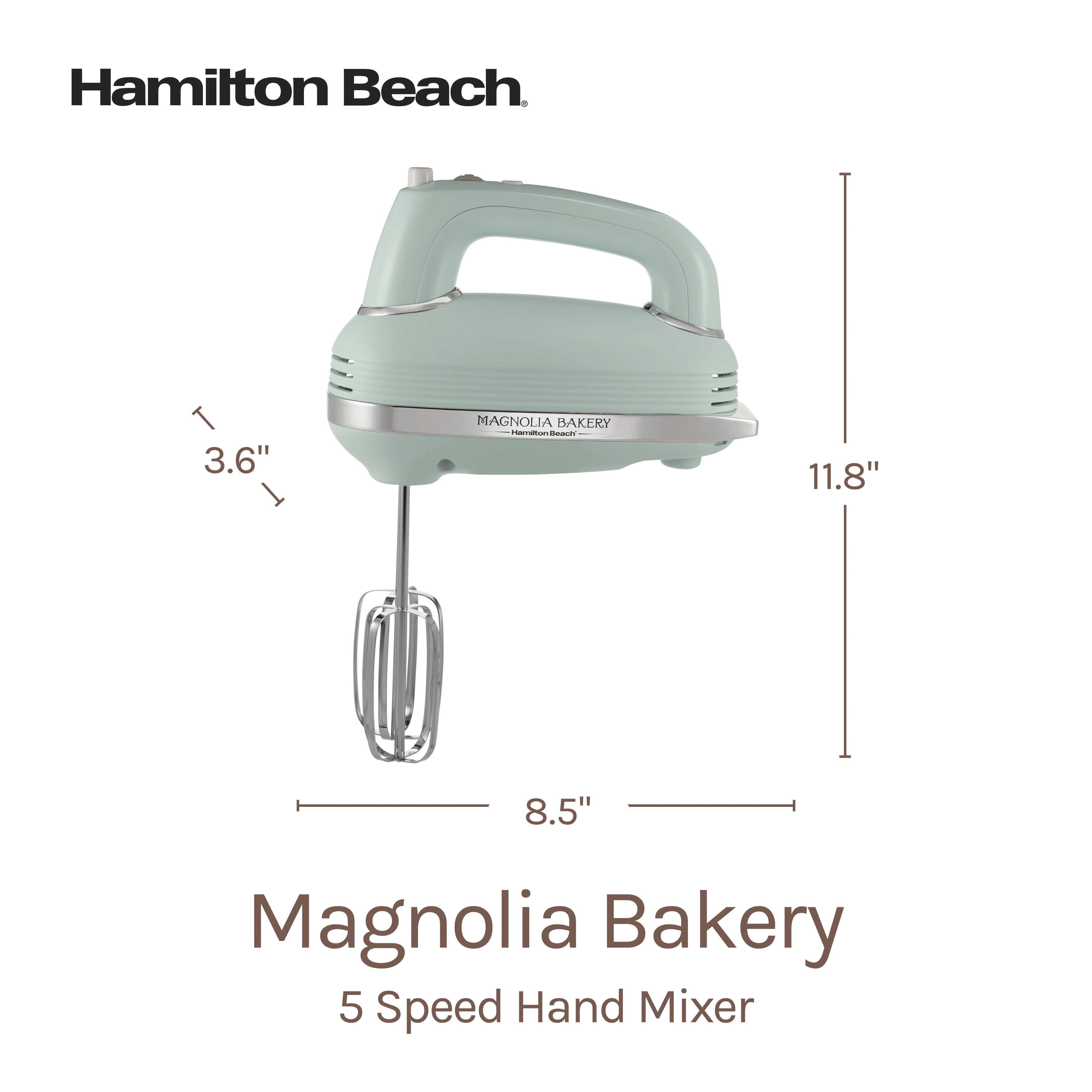 Hamilton Beach Magnolia Bakery® 5 Speed Hand Mixer, Magnolia Green - 62601