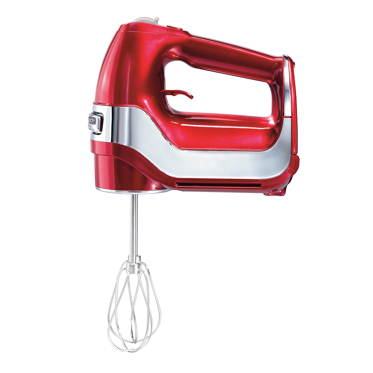 and Snap-On Storage Case One Size Red and Chrome Dough Hooks with Stainless Steel Twisted Wire Beaters Whisk Hamilton Beach 62653 5-Speed Electric Hand Mixer 