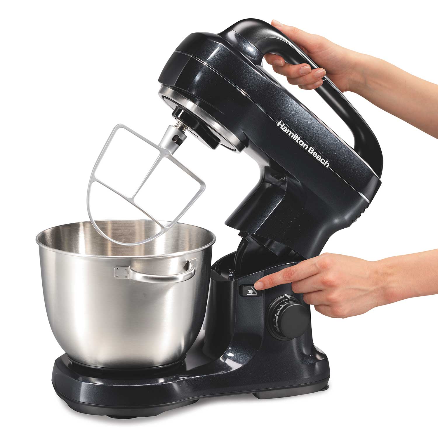 Hamilton Beach 7 Speed Stand Mixer Metalic Black 63394