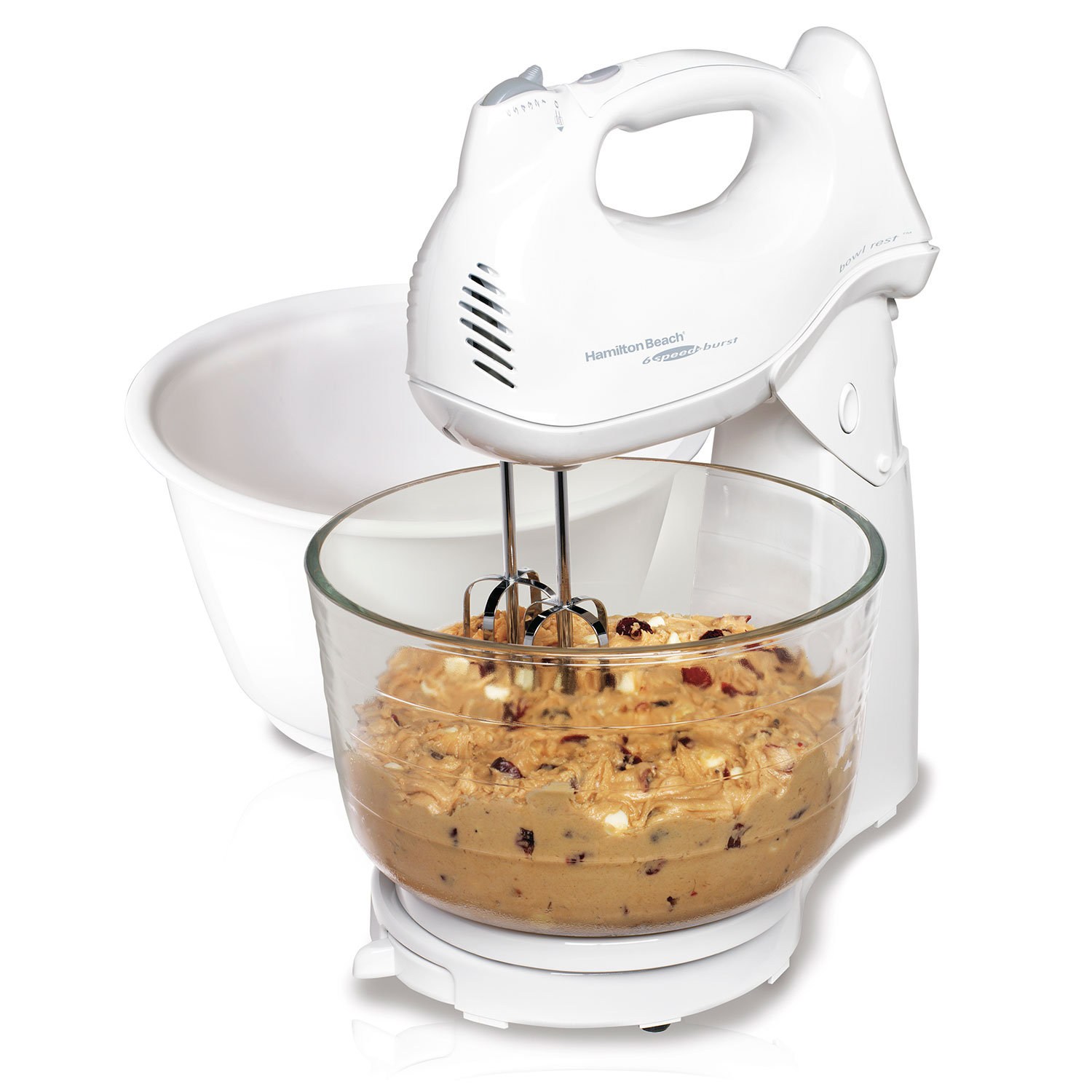 Power Deluxe 6 Speed Stand Mixer, White (64693)