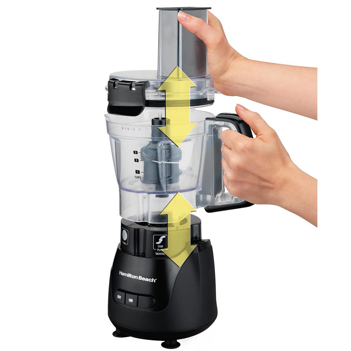 Hamilton Beach 4Cup Stack & Snap™ Compact Food Processor with Blending