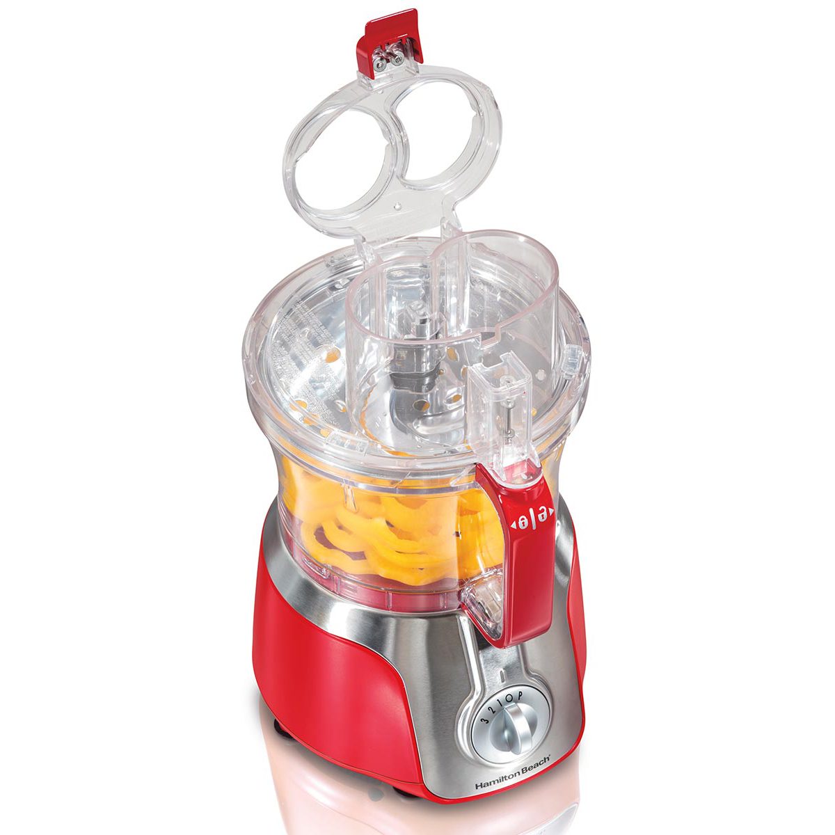 14-Cup Big Mouth® Deluxe Food Processor with 3 Speeds, Red & Stainless (70576)