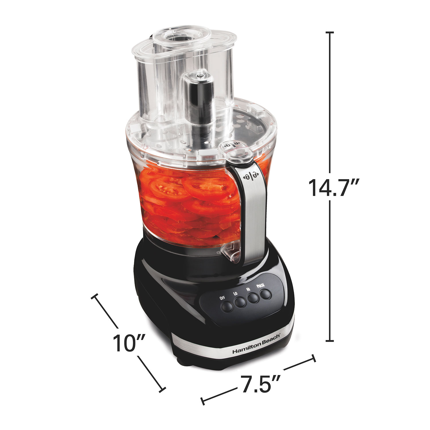 Hamilton Beach 12-Cup Big Mouth® Duo Plus Food Processor with 2 Bowls,  Touch Pad Controls - 70580