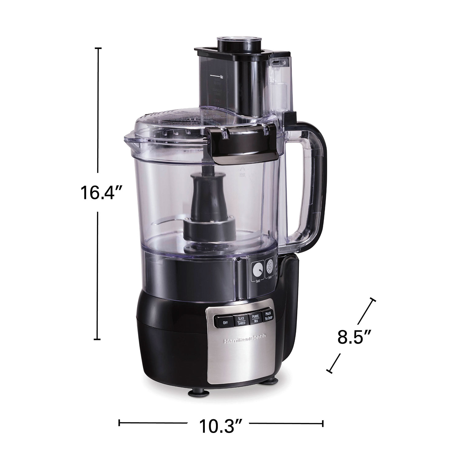 12 Cup Stack & Snap™ Food Processor, Black and Stainless - 70728